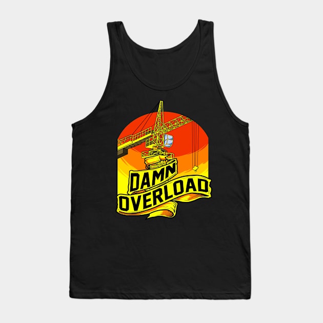 Tower Crane Sunrise Tank Top by damnoverload